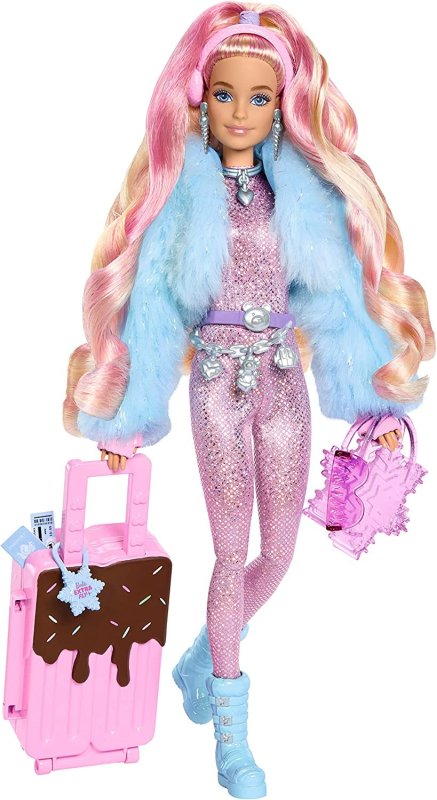 TRAVEL BARBIE DOLL WITH WINTERY SNOW FASHION