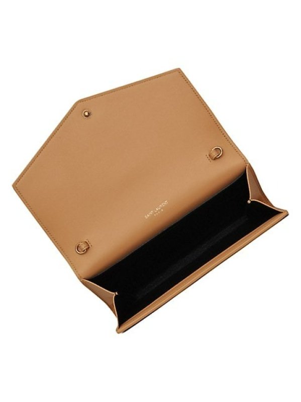 SAINT LAURENT UPTOWN CHAIN WALLET IN MICRO RAFFIA