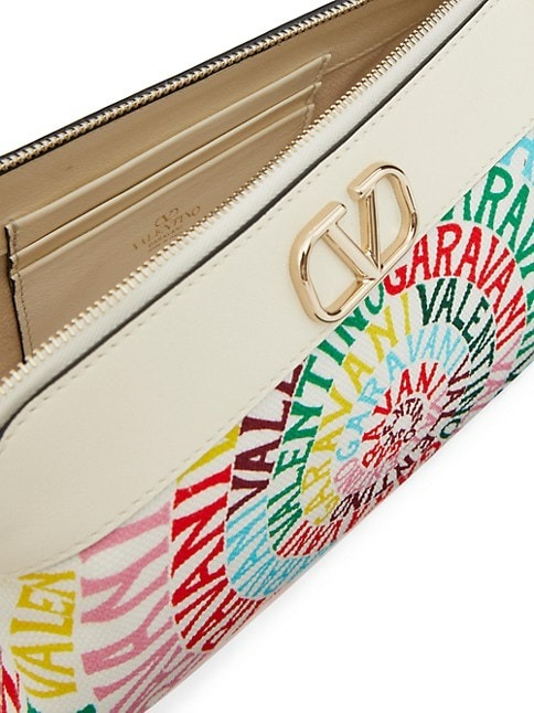 VALENTINO GARAVANI ESCAPE CANVAS CLUTCH BAG