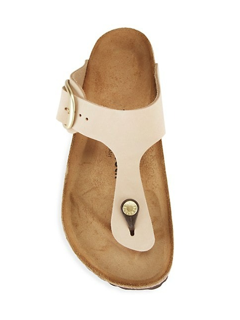 BIRKENSTOCK GIZEH BIG BUCKLE LEATHER SANDALS