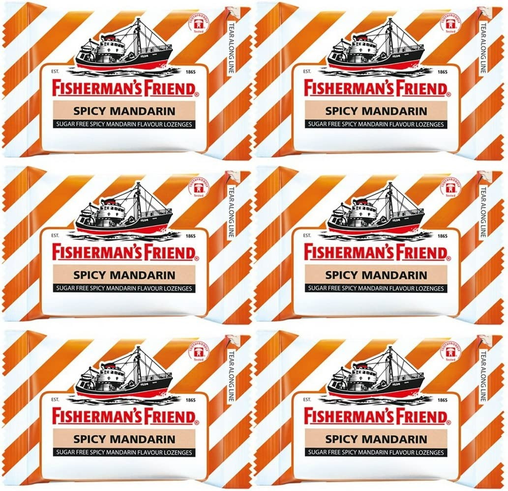 FISHERMAN'S FRIEND SPICY MANDARIN LOZENGES 25G - 6'LI PAKET