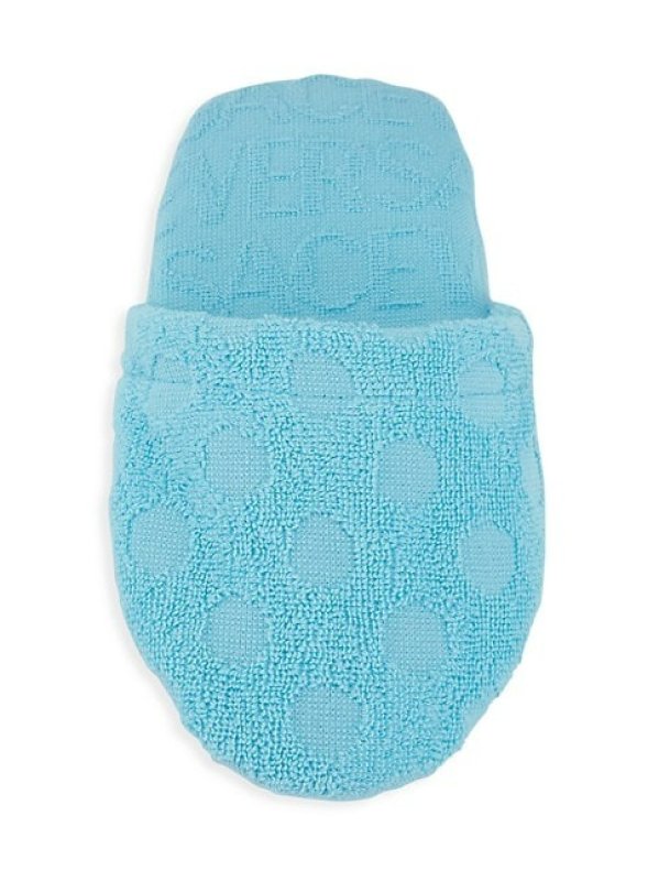 VERSACE TERRY JACQUARD LOGO ON REPEAT SLIPPERS