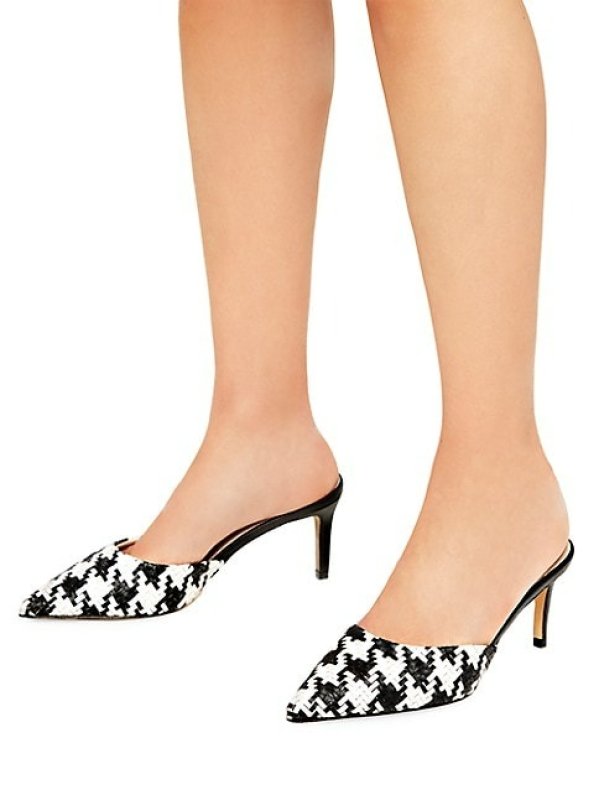 PROTA FIORI IVY 75MM PIED DE POULE APPLE SKIN MULES
