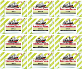 FISHERMAN'S FRIEND SUGAR FREE REFRESHING CITRUS FLAVOR COUGH LOZENGES - 25G - 12'LI PAKET