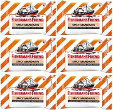 FISHERMAN'S FRIEND SPICY MANDARIN LOZENGES 25G - 6'LI PAKET