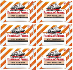 FISHERMAN'S FRIEND SPICY MANDARIN LOZENGES 25G - 6'LI PAKET