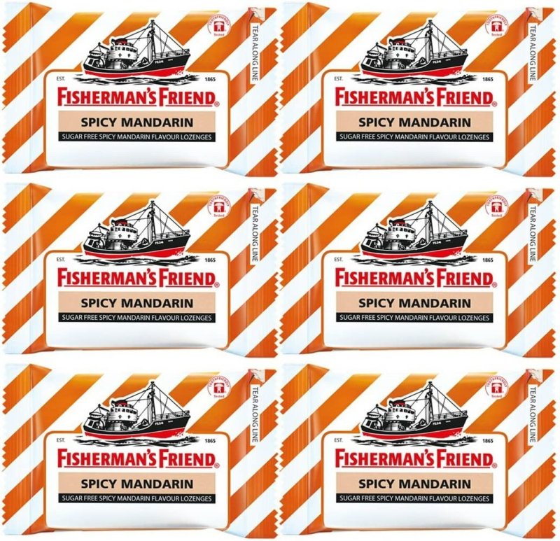 FISHERMAN'S FRIEND SPICY MANDARIN LOZENGES 25G - 6'LI PAKET