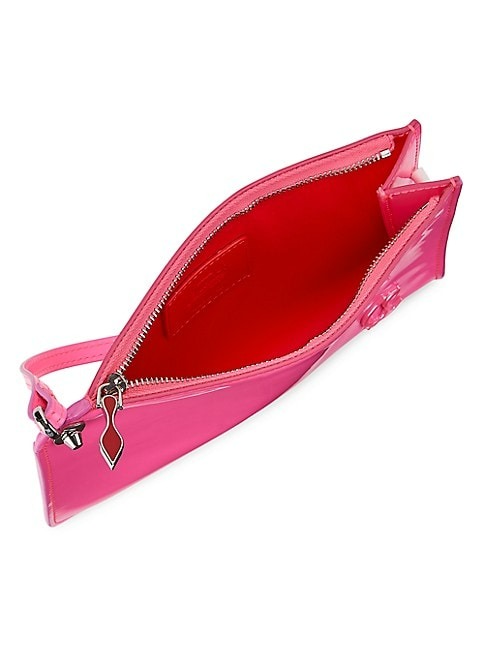 CHRISTIAN LOUBOUTIN MINI LOGO LEATHER ZIP POUCH
