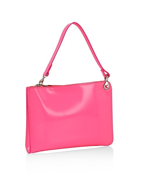 CHRISTIAN LOUBOUTIN MINI LOGO LEATHER ZIP POUCH