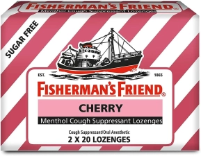 FISHERMAN'S FRIEND MENTHOL COUGH SUPPRESSANT LOZENGES SUGAR FREE CHERRY - 40 ADET - 3 PAKET