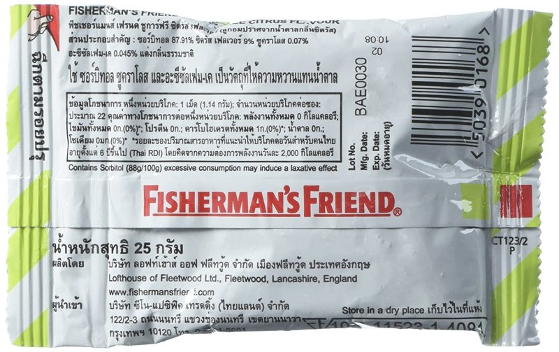 FISHERMAN'S FRIEND CITRUS FRAVOUR LOZENGES SUGAR FREE CANDY 25G -2 PAKET