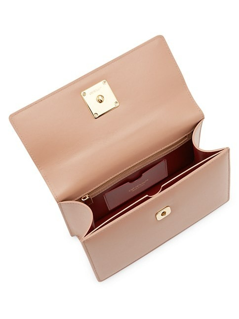 OFF-WHITE JITNEY LEATHER TOP HANDLE BAG - BEJ