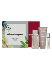 FERRAGAMO BRIGHT LEATHER EAU DE TOILETTE 3-PIECE GIFT SET