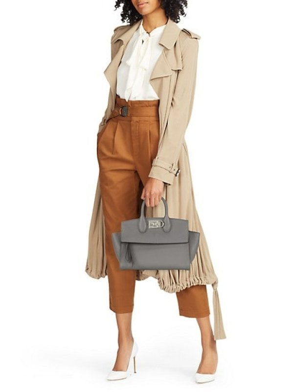 FERRRAGAMO LEATHER SATCHEL