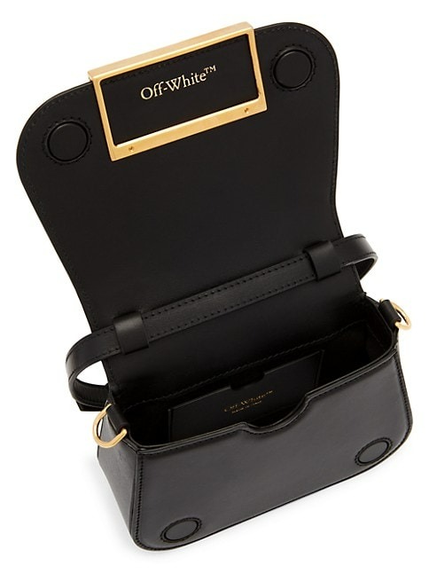 OFF-WHITE SKELETON BINDER LEATHER CROSSBODY BAG