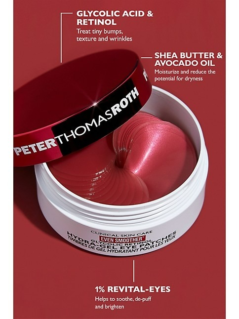 PETER THOMAS ROTH EVEN SMOOTHER GLYCOLIC RETINOL HYDRA-GEL EYE PATCHES
