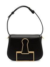 OFF-WHITE SKELETON BINDER LEATHER CROSSBODY BAG