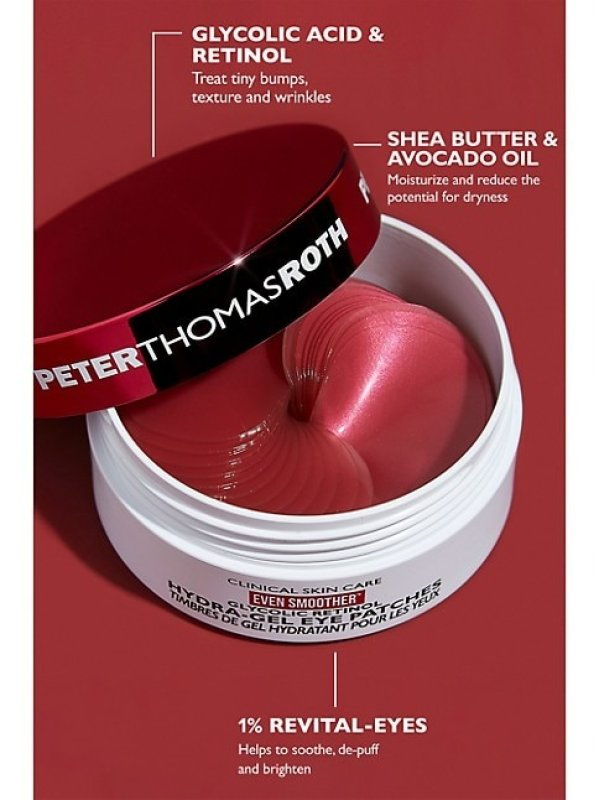 PETER THOMAS ROTH EVEN SMOOTHER GLYCOLIC RETINOL HYDRA-GEL EYE PATCHES