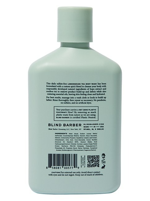 BLIND BARBER LEMONGRASS TEA BODY WASH - 1.2 OZ