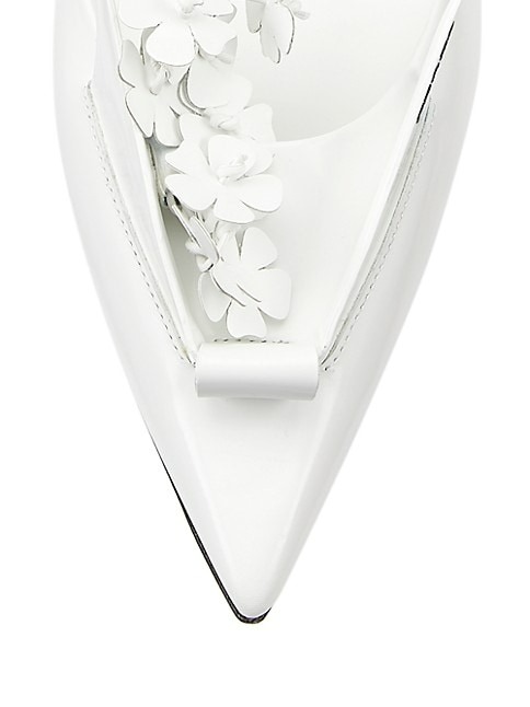 PRADA SCULPTURAL FLORAL 45MM KITTEN HEELS