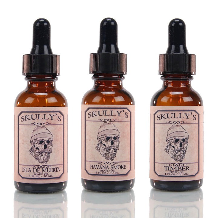 SKULLY'S MIX OR MATCH BEARD OIL - 1 OZ - 3 ADET