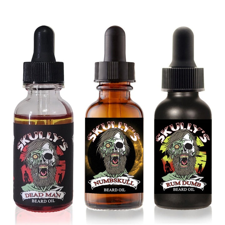 SKULLY'S BEARDS NEVER DIE BEARD OIL COLLECTION - 1 OZ - 3 ADET
