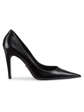PRADA 100MM LEATHER POINTED-TOE PUMPS