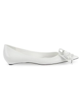 PRADA SCULPTURAL FLORAL HALF BOW 15MM FLATS