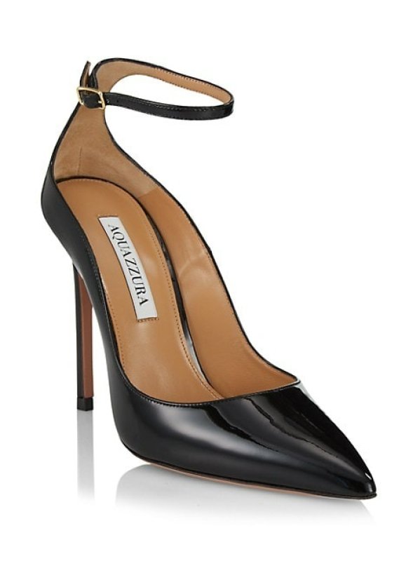 AQUAZZURA LOVE AFFAIR LEATHER PUMPS