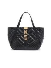 VERSACE MINI GRECA QUILTED LEATHER TOTE BAG