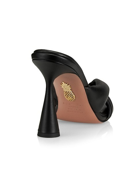 AQUAZZURA AMORE 95MM LEATHER MULES