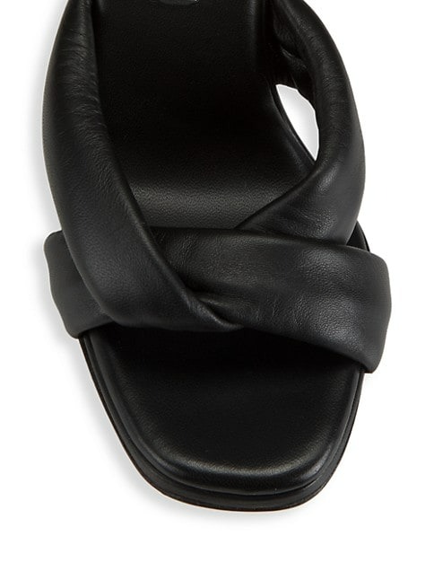 AQUAZZURA AMORE 95MM LEATHER MULES