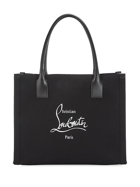 CHRISTIAN LOUBOUTIN LARGE NASTROLOUBI CANVAS E/W TOTE BAG