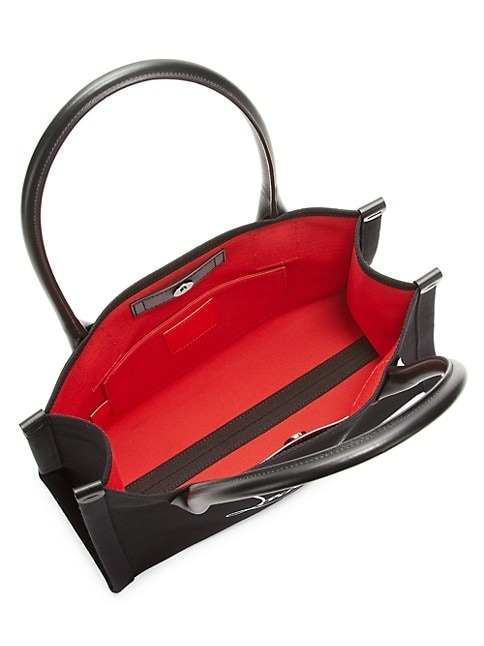 CHRISTIAN LOUBOUTIN LARGE NASTROLOUBI CANVAS E/W TOTE BAG
