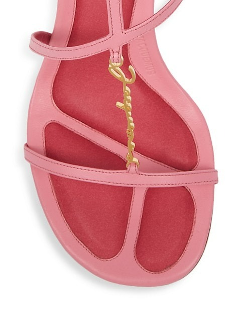 JACQUEMUS LES SANDALES PRALU 80MM LEATHER STILETTO SANDALS