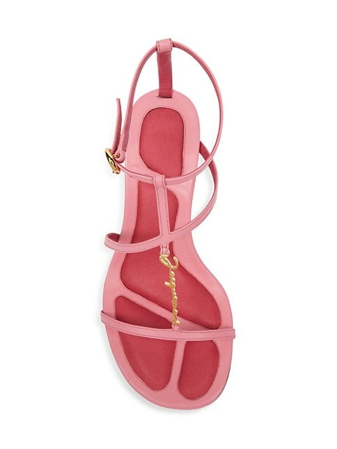 JACQUEMUS LES SANDALES PRALU 80MM LEATHER STILETTO SANDALS