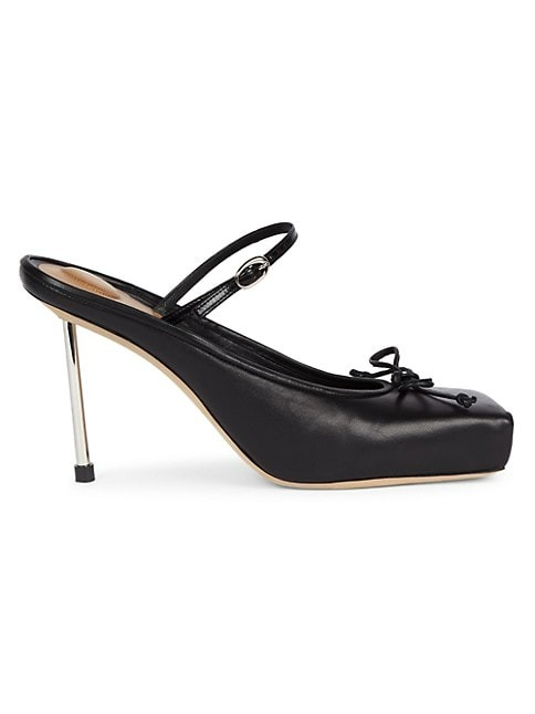JACQUEMUS LES CHAUSSURES LEATHER BALLERINA PUMPS