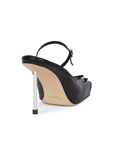 JACQUEMUS LES CHAUSSURES LEATHER BALLERINA PUMPS