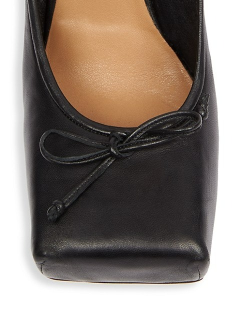 JACQUEMUS LES CHAUSSURES LEATHER BALLERINA PUMPS