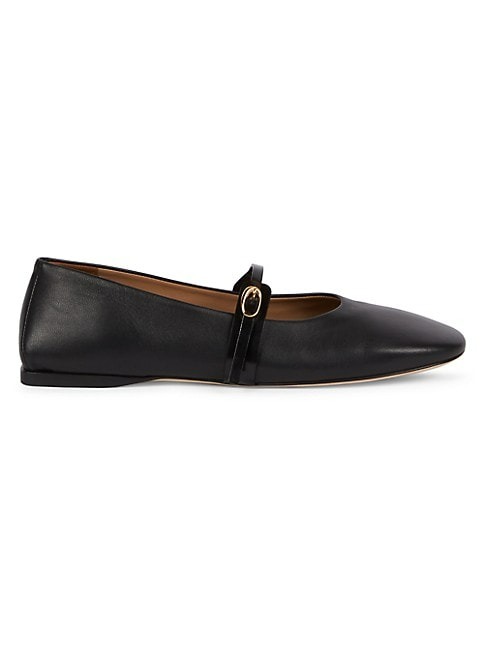 JACQUEMUS LES BALLERINES RONDES LEATHER FLATS