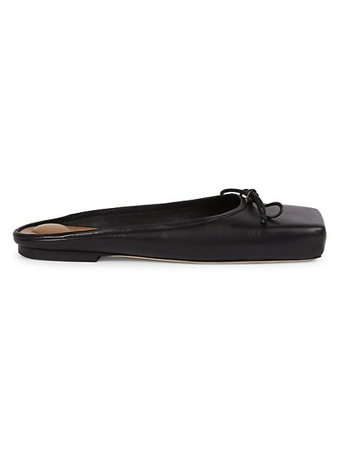 JACQUEMUS LEATHER BALLET MULES