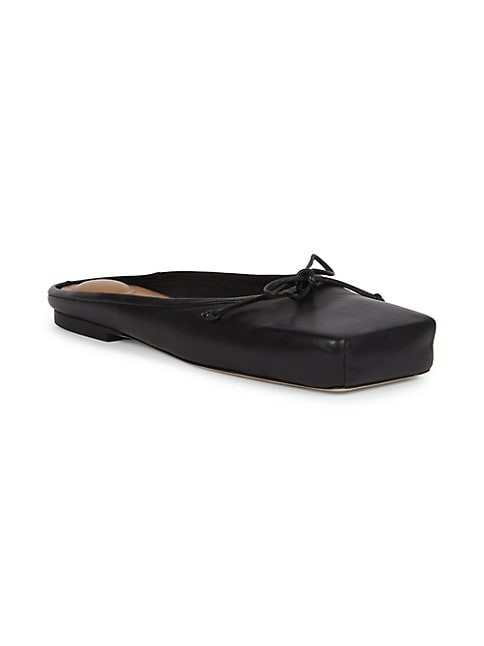 JACQUEMUS LEATHER BALLET MULES