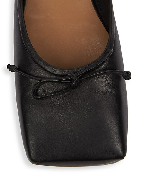 JACQUEMUS LEATHER BALLET MULES