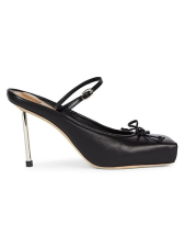 JACQUEMUS LES CHAUSSURES LEATHER BALLERINA PUMPS