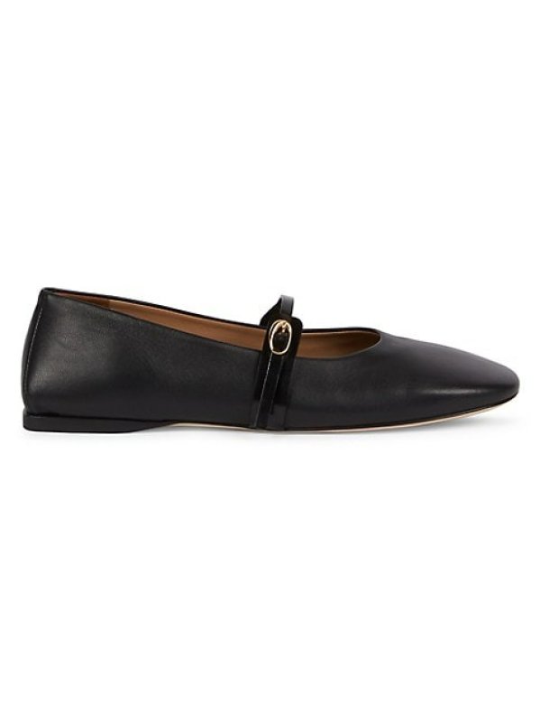 JACQUEMUS LES BALLERINES RONDES LEATHER FLATS