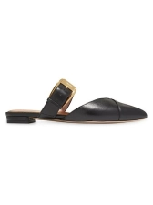 COLE HAAN VANDAM BUCKLE LEATHER MULES