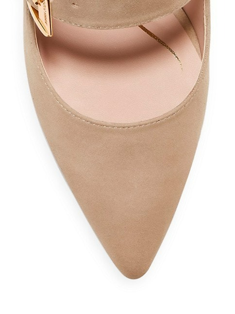 COLE HAAN VANDAM 65MM BUCKLE SUEDE MULES