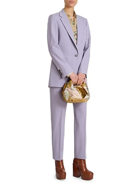 DRIES VAN NOTEN PATCHWORK JACQUARD TOP-HANDLE BAG