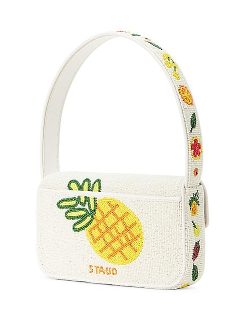STAUD TOMMY BEADED SHOULDER BAG