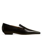 KHAITE MARFA LEATHER LOAFERS